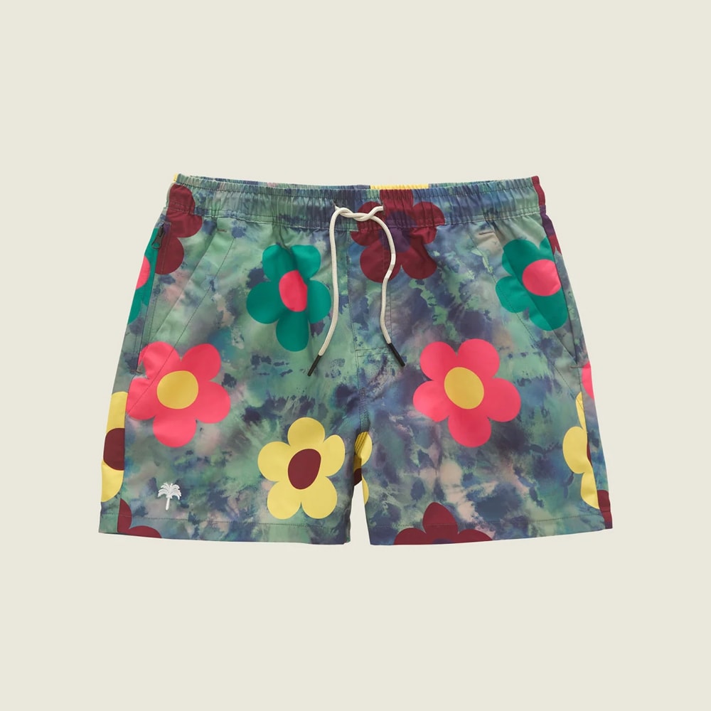 Darksy Swim Shorts - Grey Flower