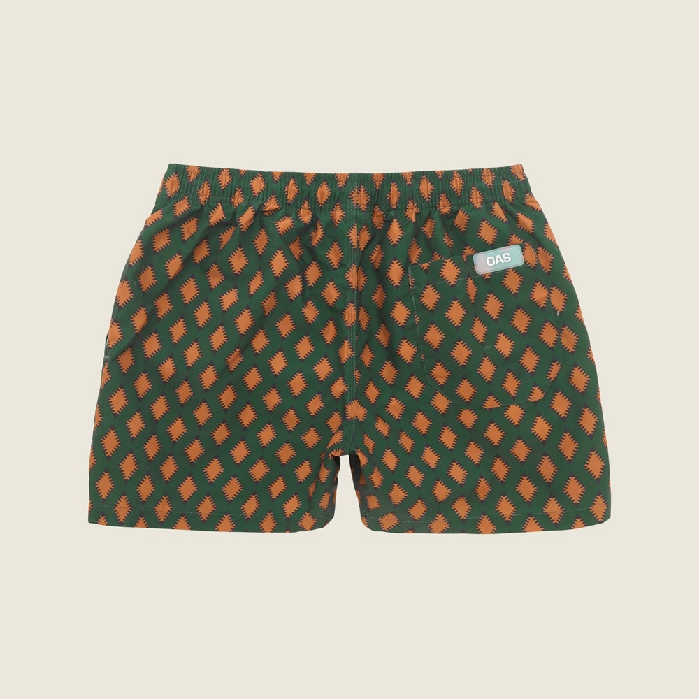 Smokin Rustic Swim Shorts - Green Pattern