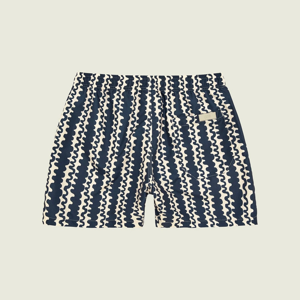 Blue Scribble Swim Shorts - Navy
