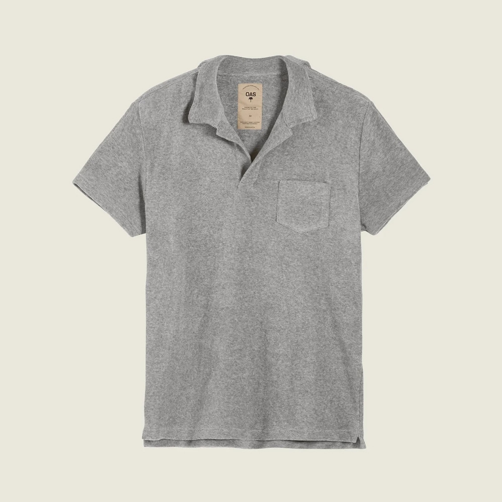 Polo Terry Shirt - Grey Melange