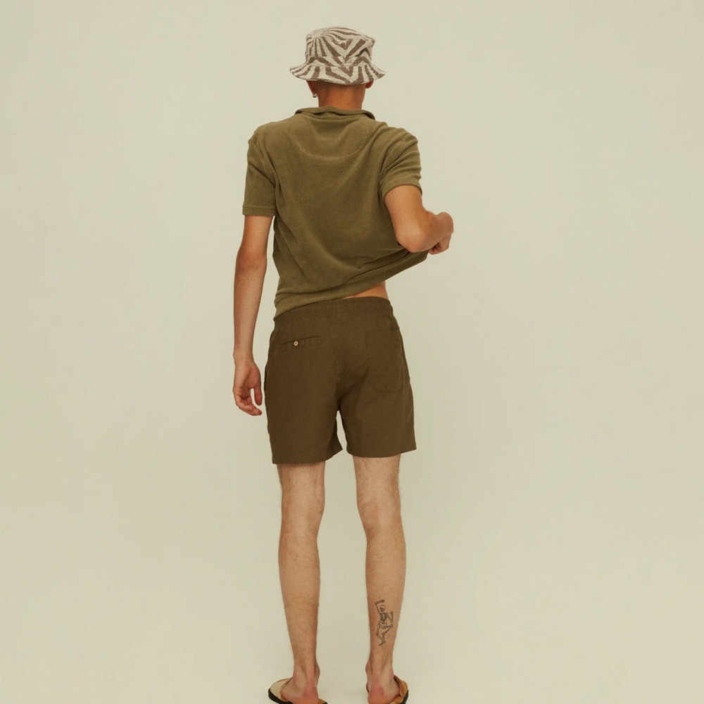 Linen Shorts - Army