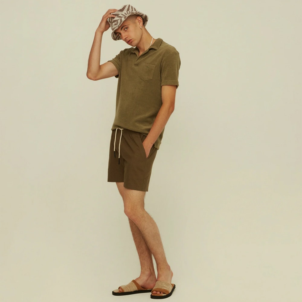 Linen Shorts - Army