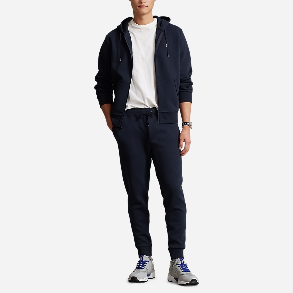 Double-Knit Full Zip Hoodie - Aviatr Navy