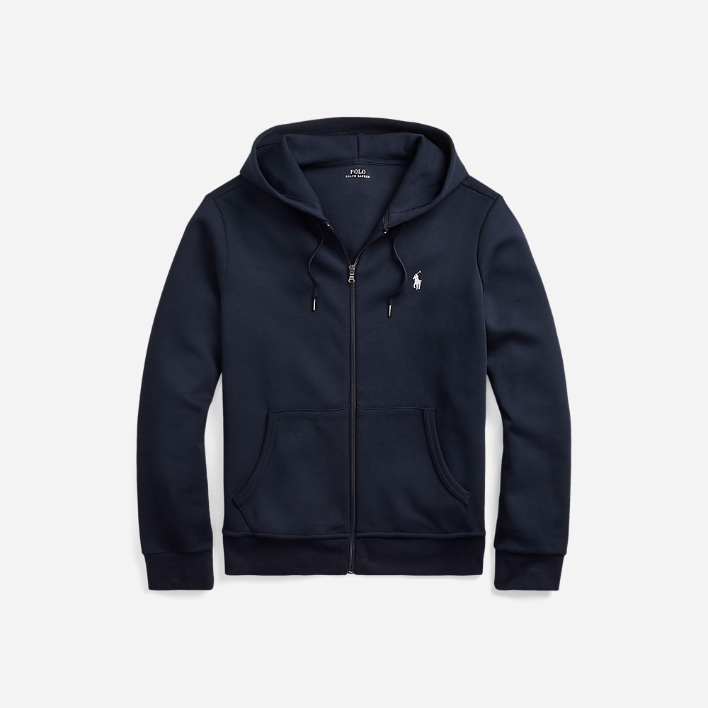 Double-Knit Full Zip Hoodie - Aviatr Navy