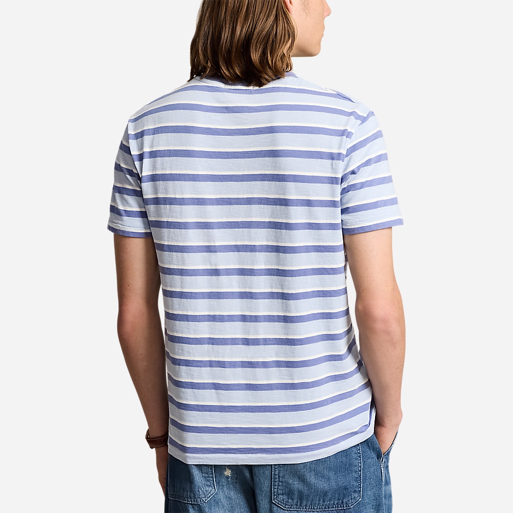 Standard Fit Striped Jersey T-Shirt - Estate Blue Multi