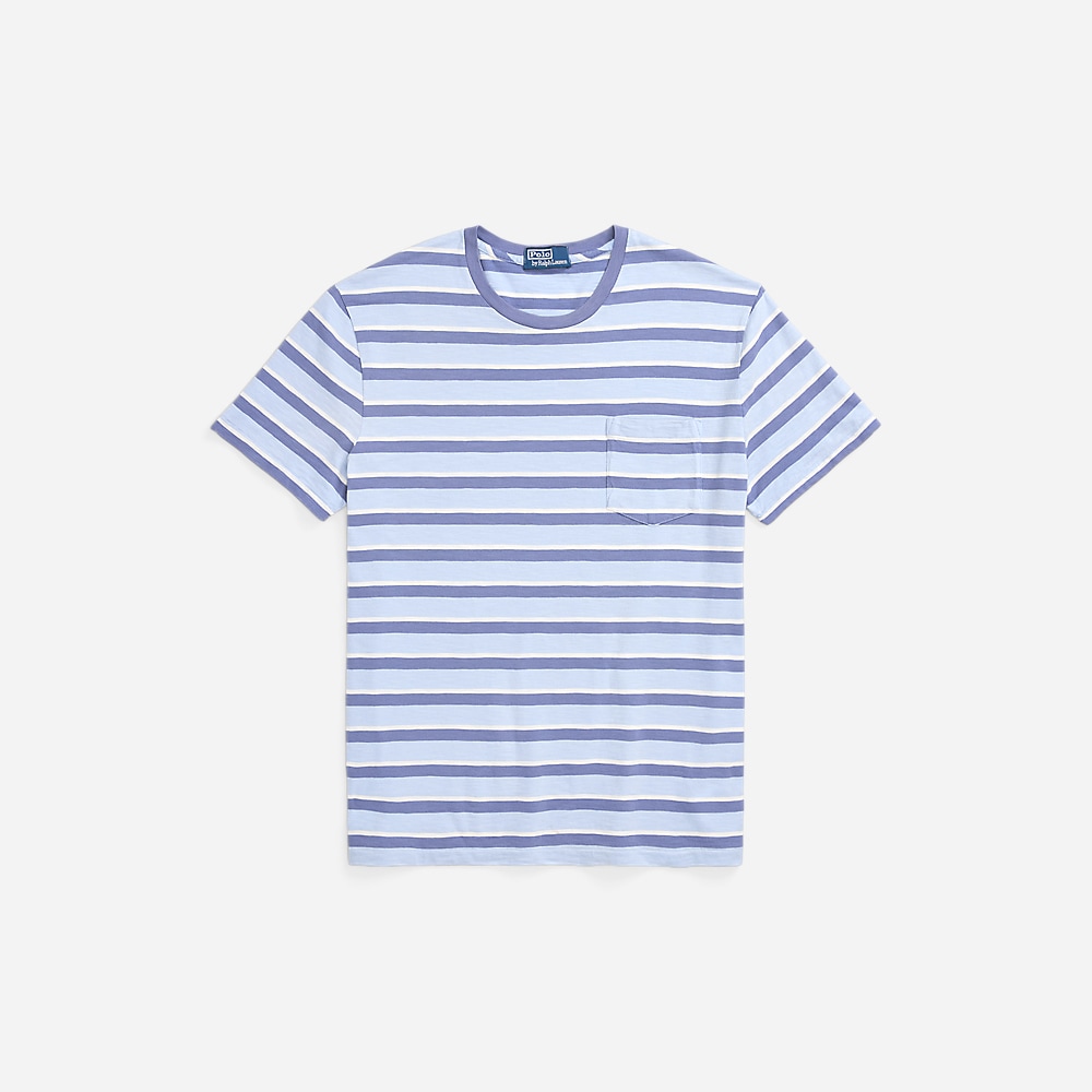 Standard Fit Striped Jersey T-Shirt - Estate Blue Multi