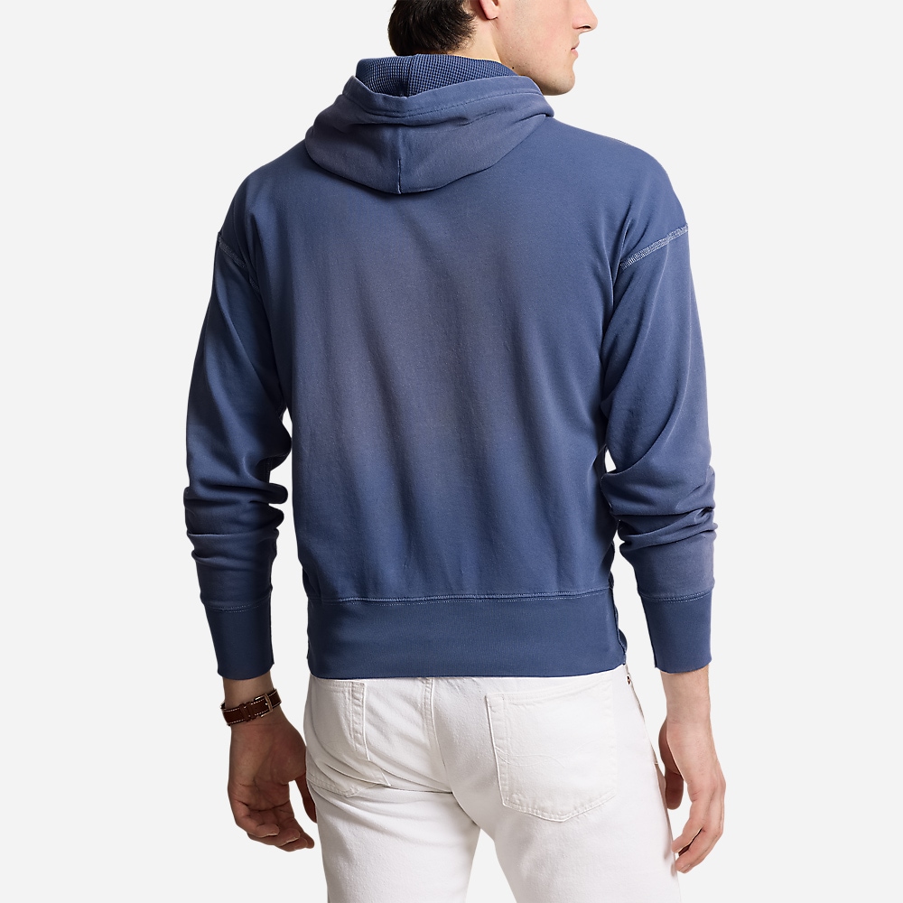 Vintage Fit Spa Terry Hoodie - Light Navy