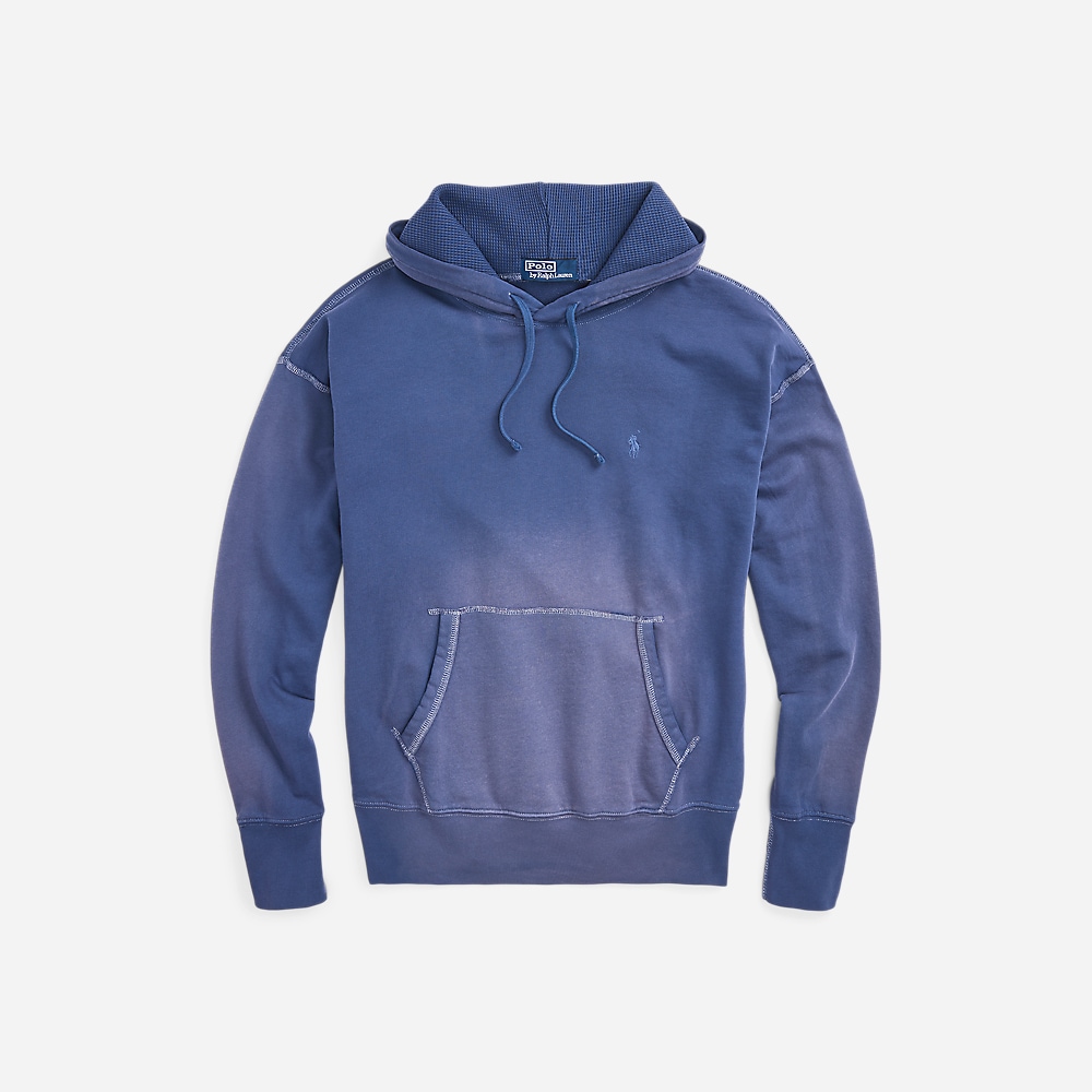 Vintage Fit Spa Terry Hoodie - Light Navy