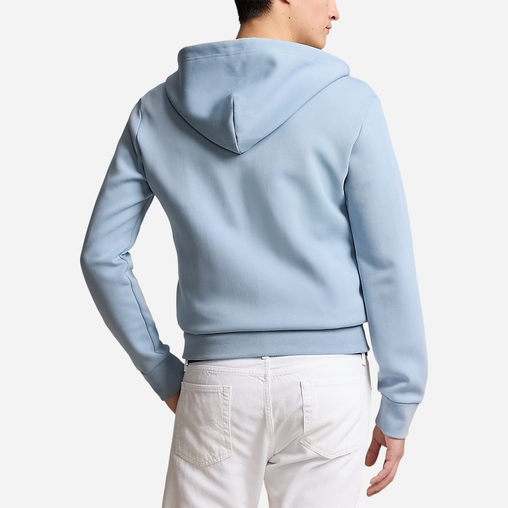 Double-Knit Full Zip Hoodie - Vessel Blue