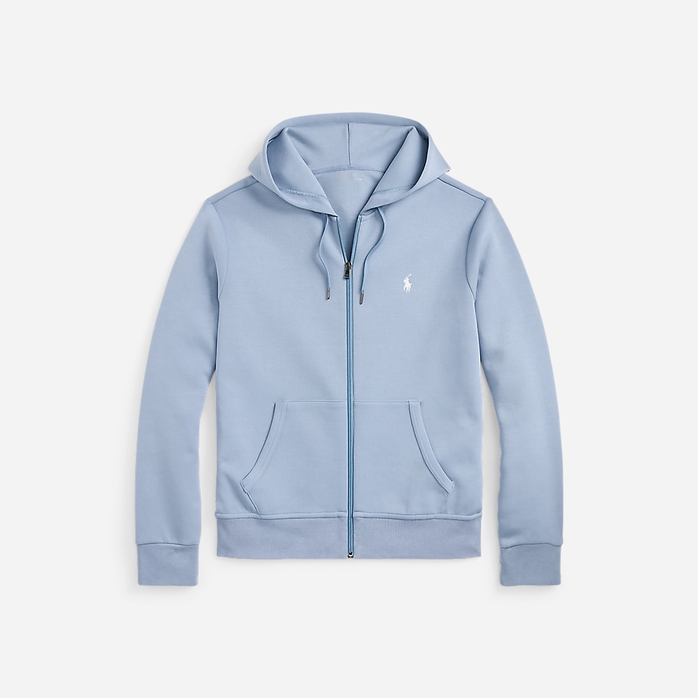 Double-Knit Full Zip Hoodie - Vessel Blue