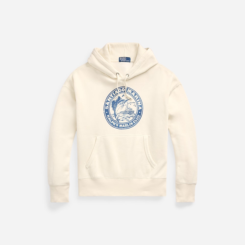 Vintage Fit Graphic Fleece Hoodie - Herbal Milk