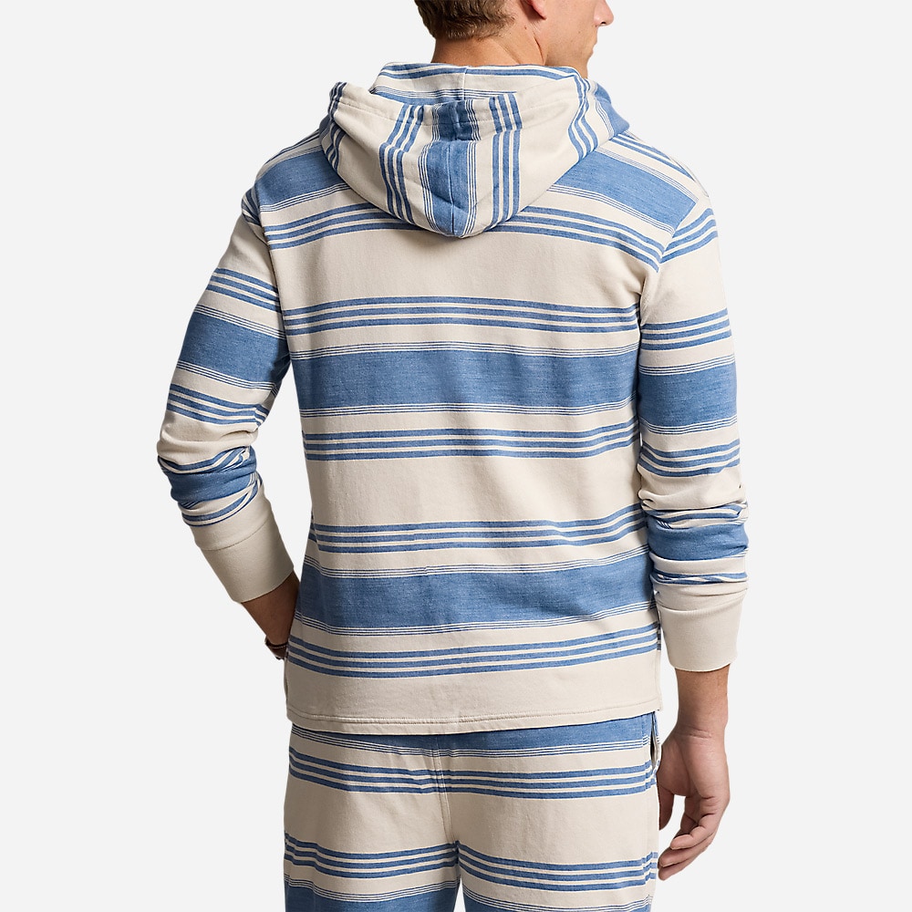 Striped Spa Terry Hoodie - Patina Stripe