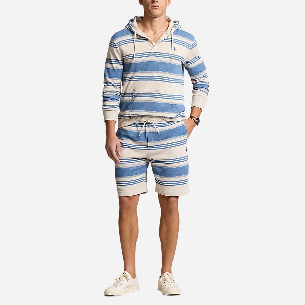 Striped Spa Terry Hoodie - Patina Stripe