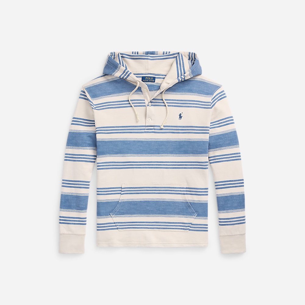 Striped Spa Terry Hoodie - Patina Stripe