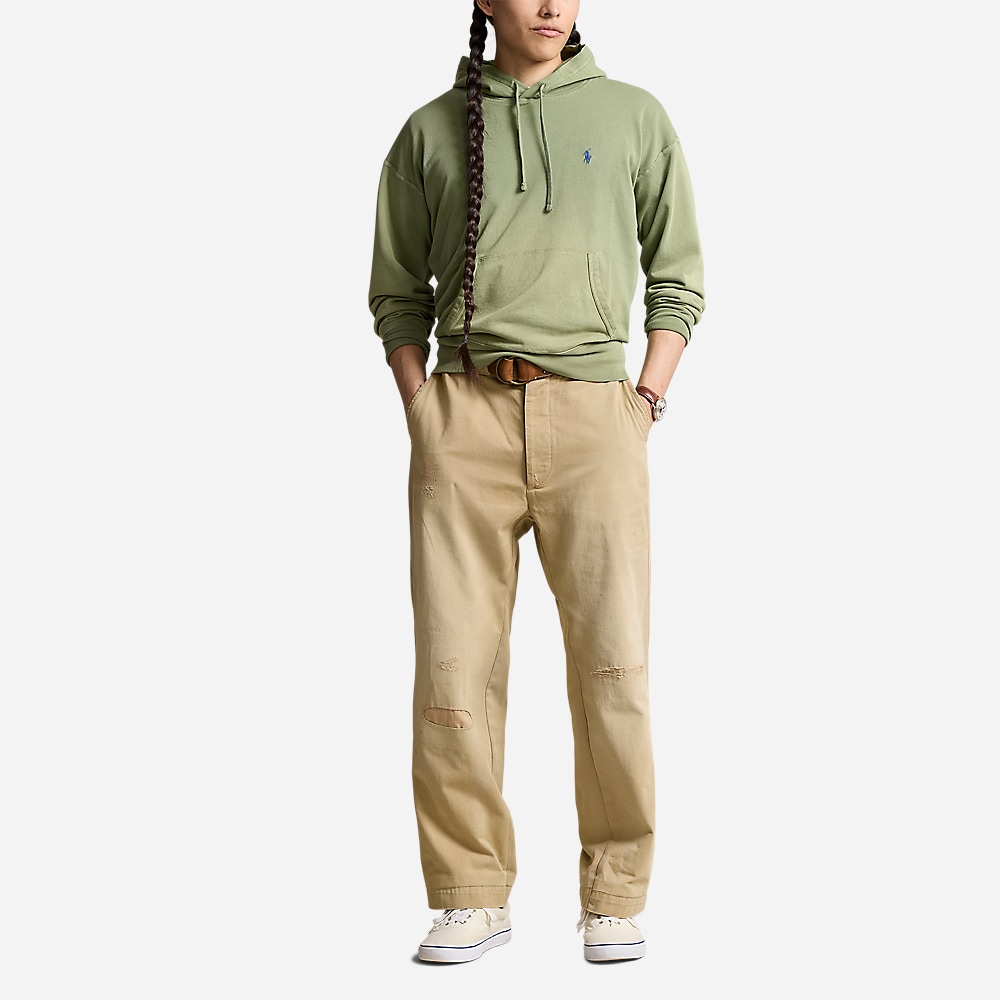 Vintage Fit Spa Terry Hoodie - Cargo Green