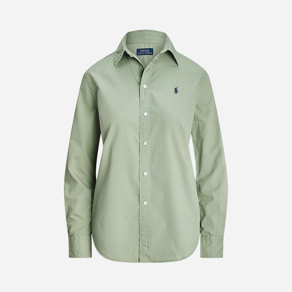 Classic Fit Cotton Twill Shirt - Cargo Green