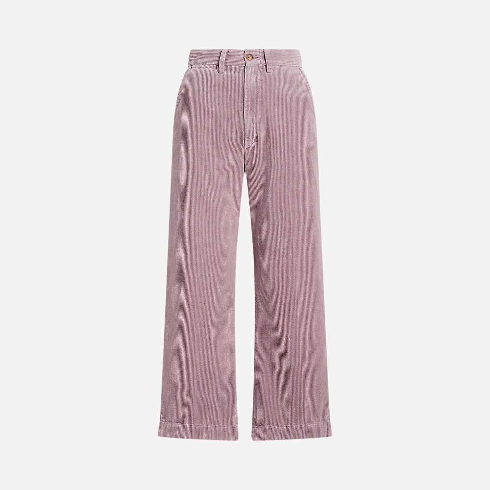 Corduroy Wide-Leg Cropped Pant - Lavender