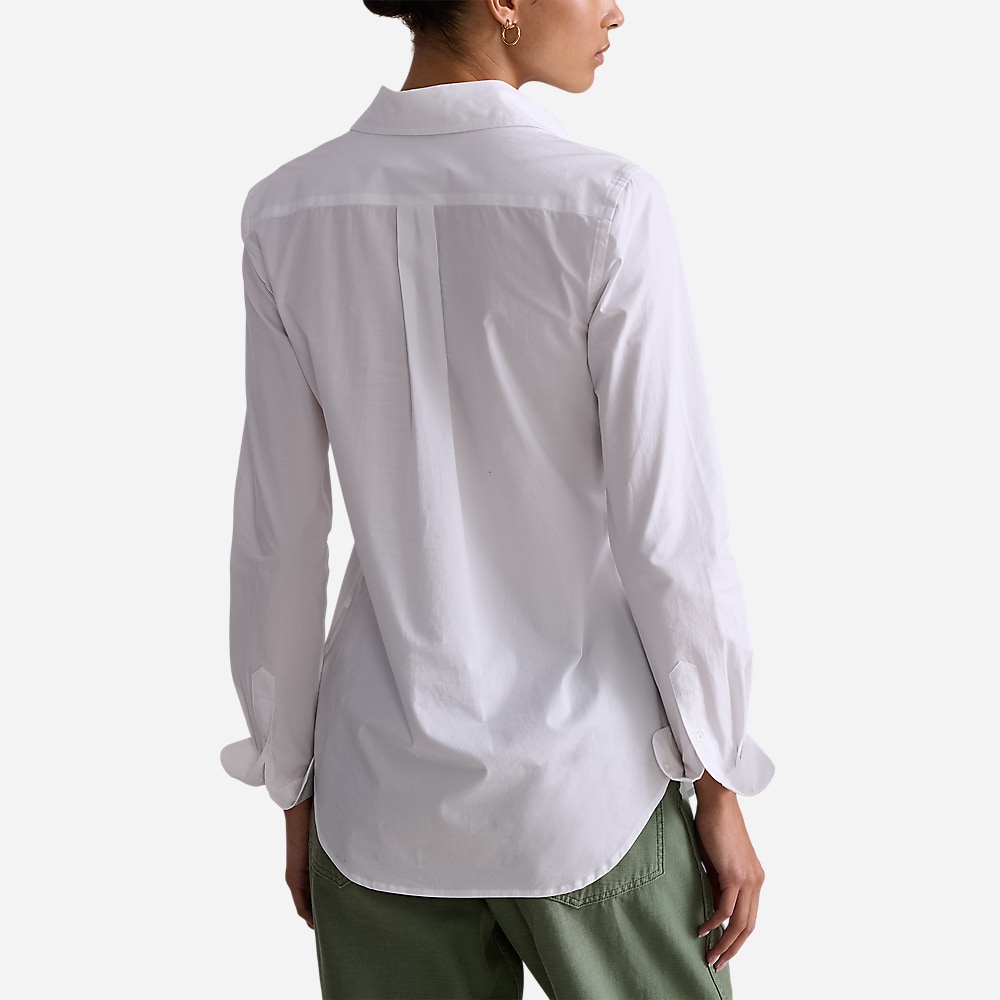 Stretch Slim Fit Cotton Shirt - White