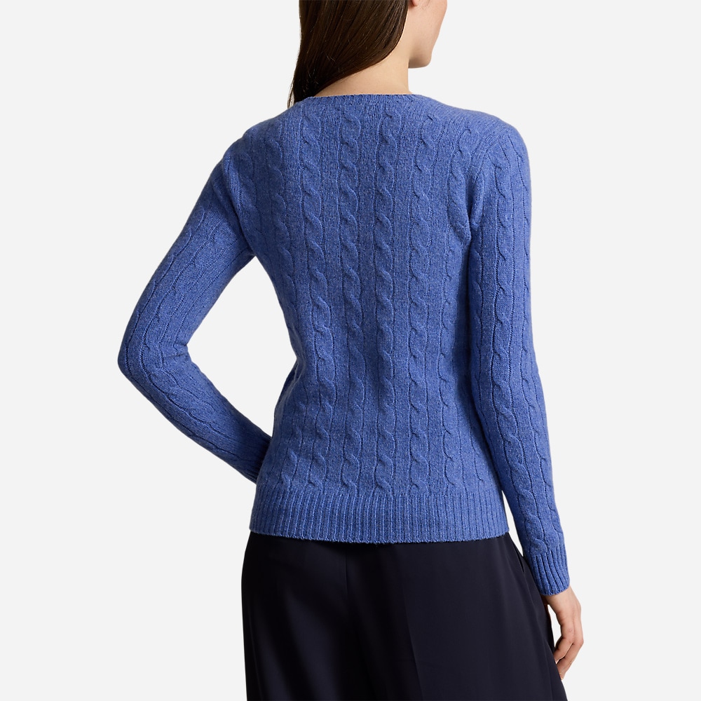 Cable-Knit Wool-Cashmere Sweater - Dockside Blue Heather