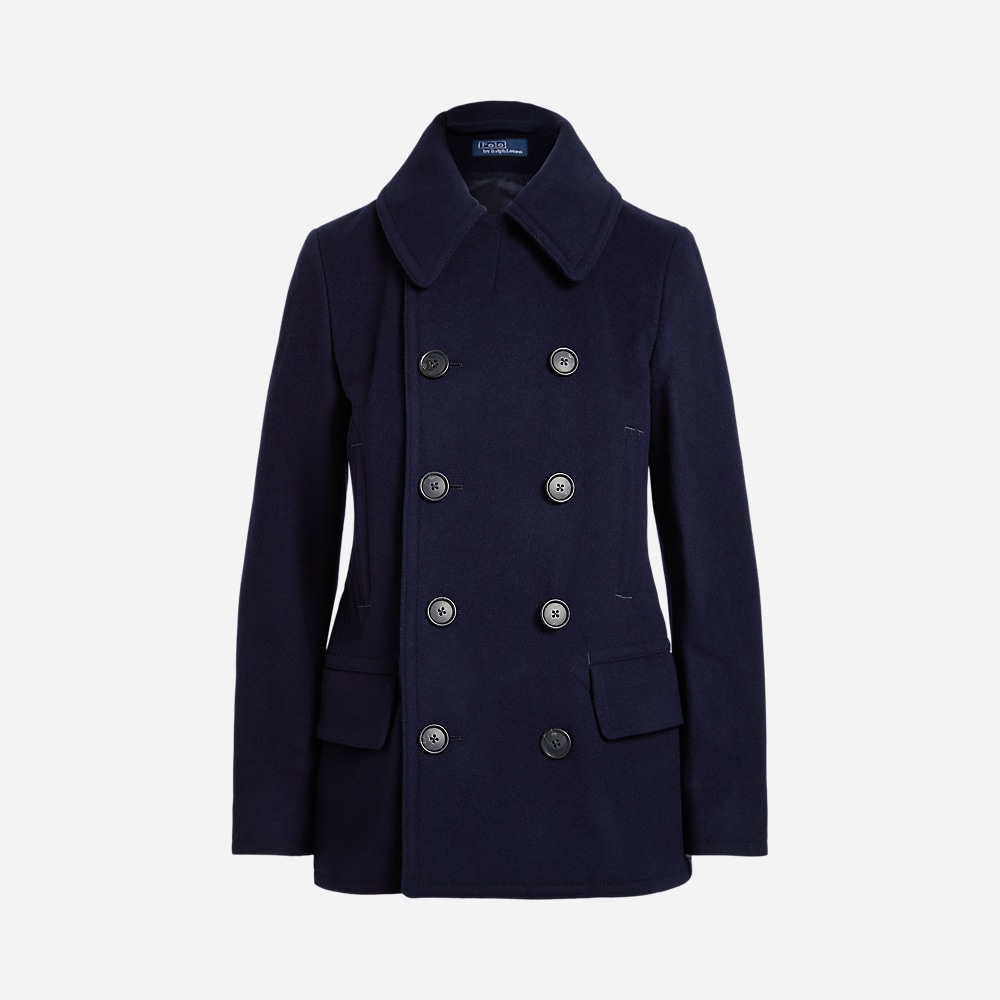 Wool-Cashmere Peacoat - Ink