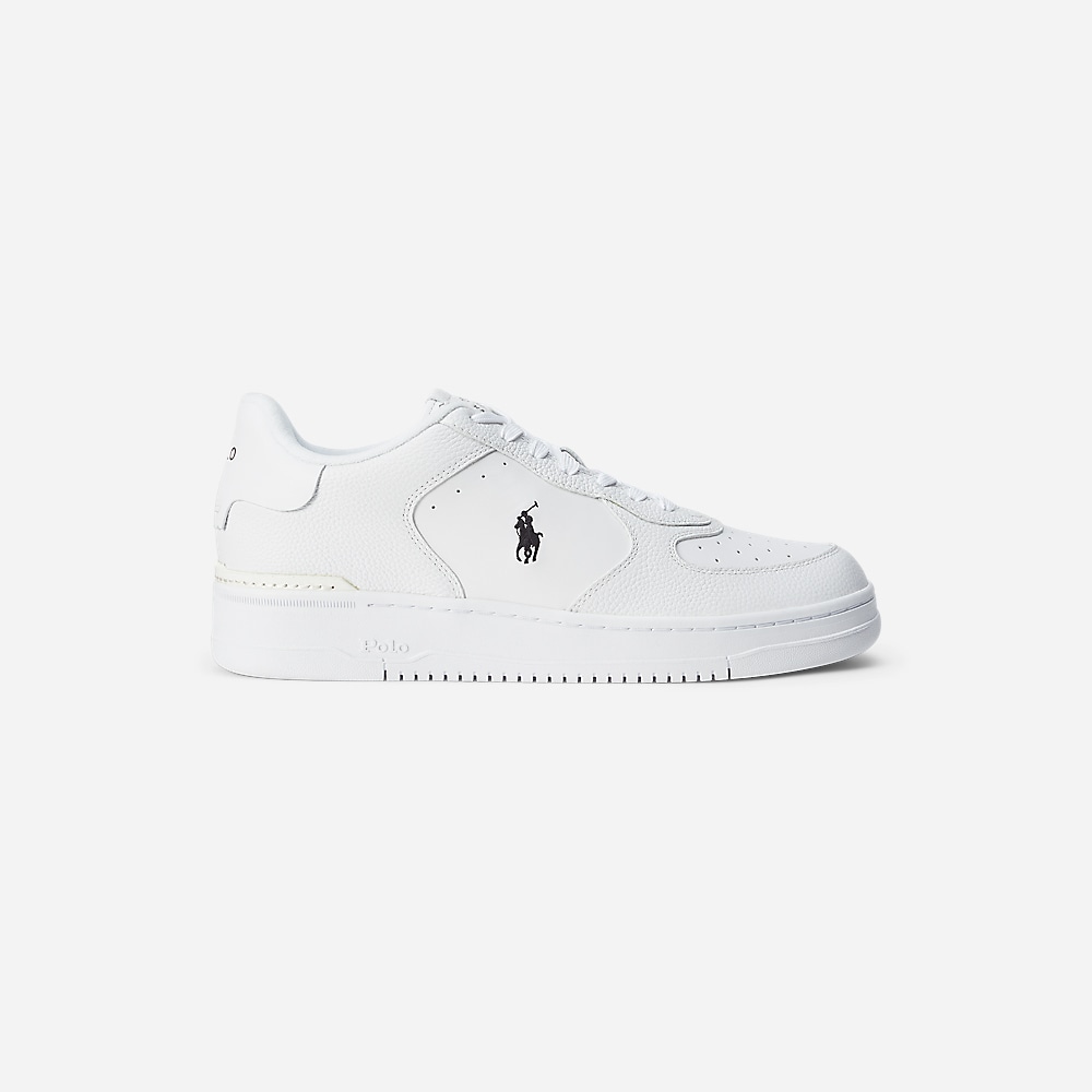 Masters Court Leather Sneaker - White/White/Black Pp