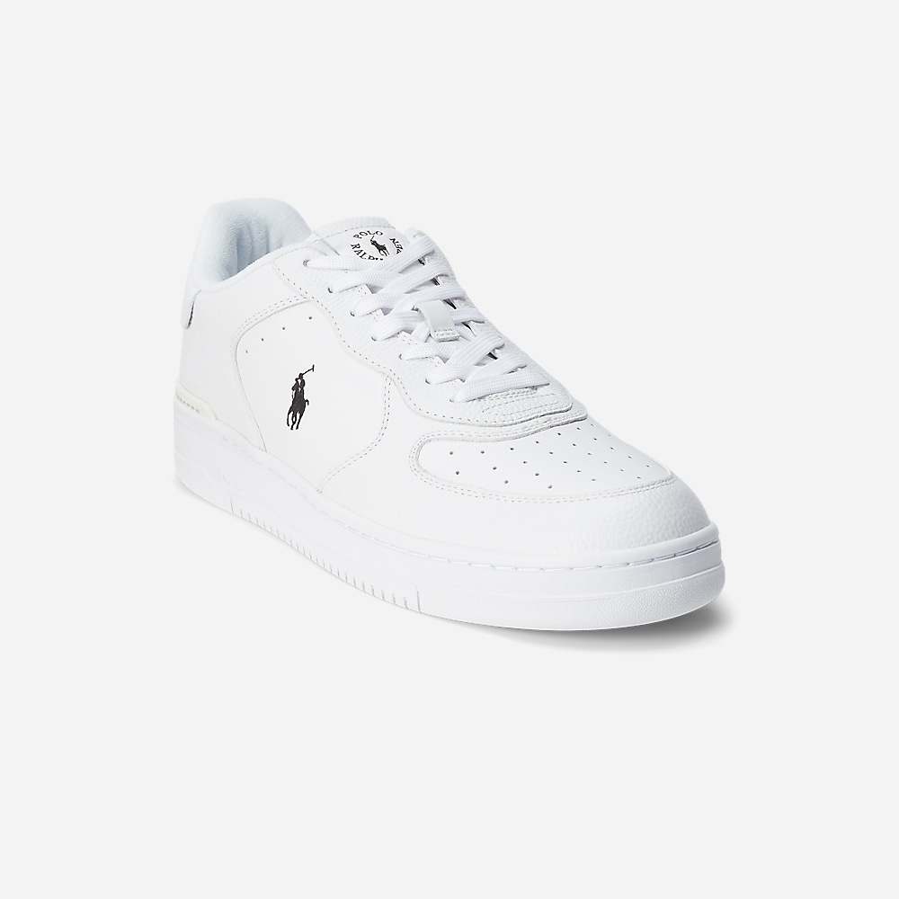 Masters Court Leather Sneaker - White/White/Black Pp