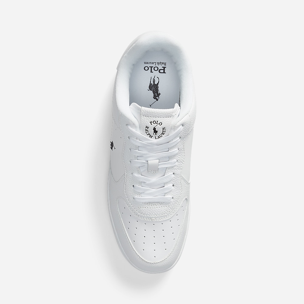 Masters Court Leather Sneaker - White/White/Black Pp