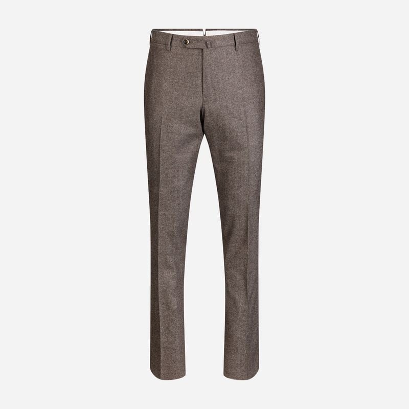 Flanel Pant Herringbone - Brown Herringbone