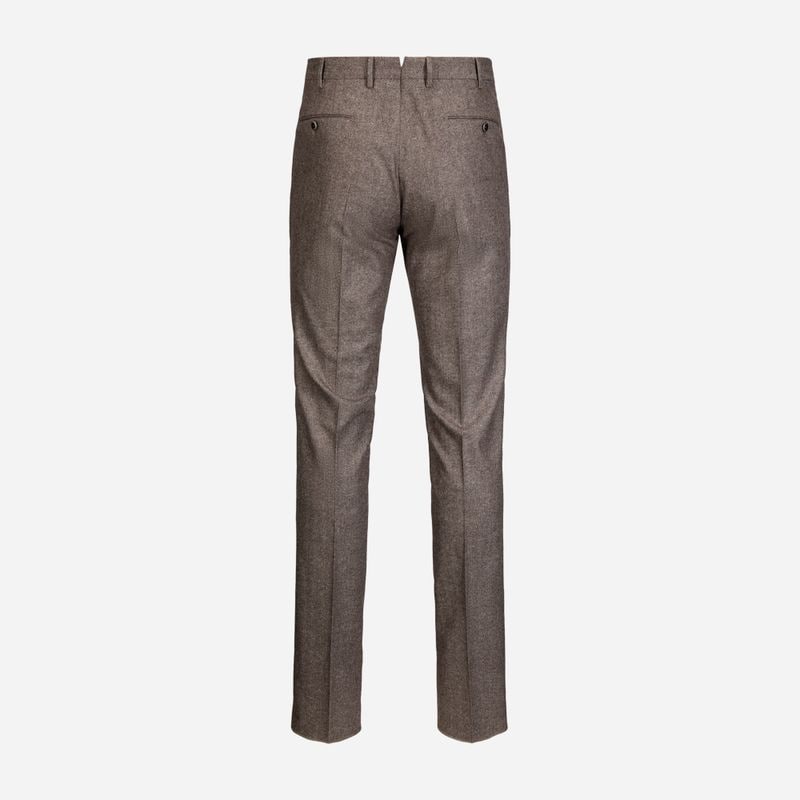 Flanel Pant Herringbone - Brown Herringbone