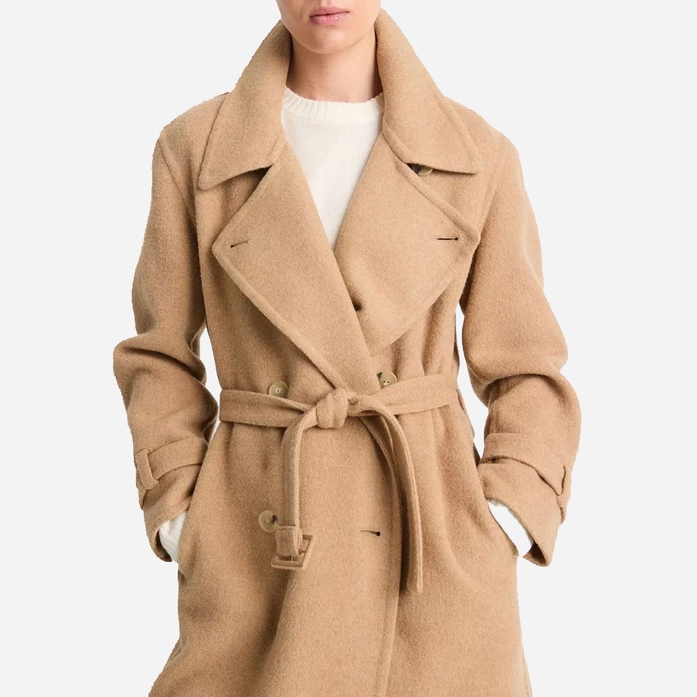 Lofty Belted Long Coat - Camel