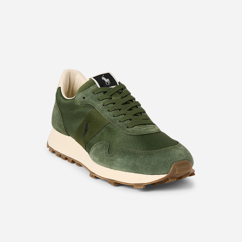 P.R.L. Trail 125 Suede & Oxford Sneaker - Classic Drab/Ecru