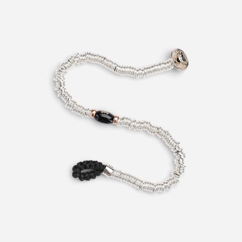 Silver Lab Bracelet - Silver-Black