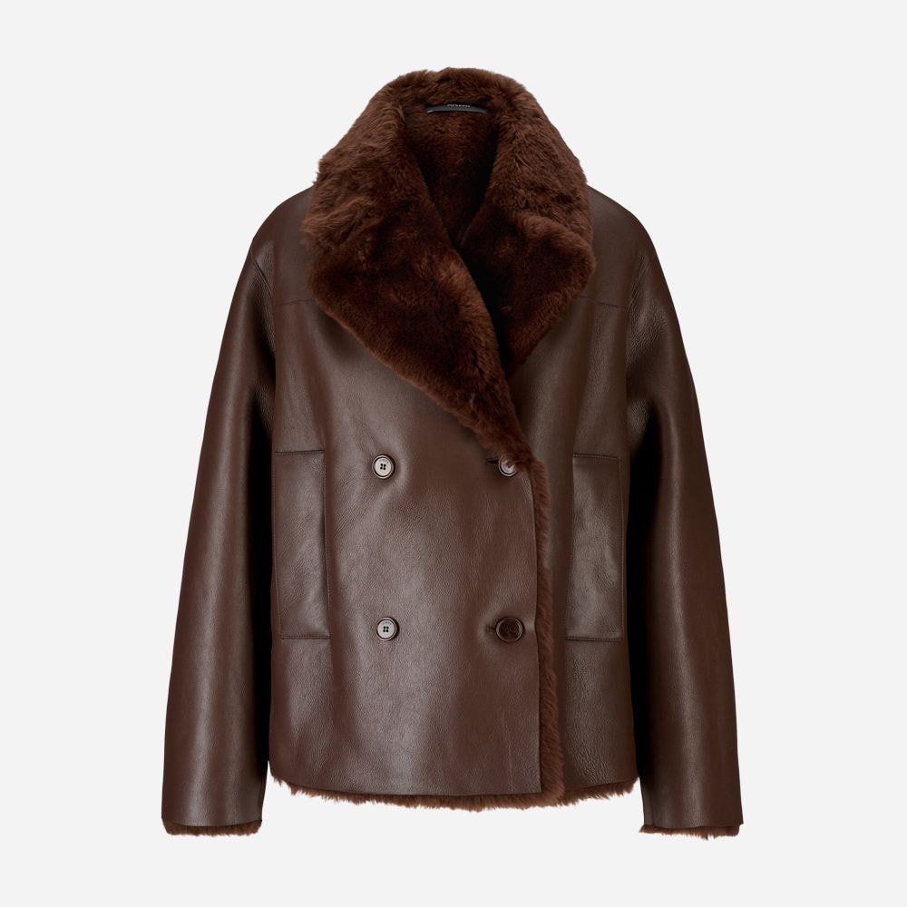 Shearling Calla Coat - Arabica