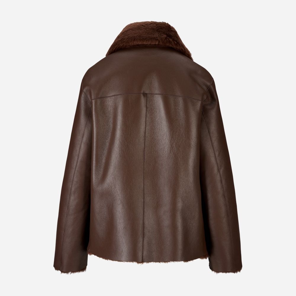 Shearling Calla Coat - Arabica