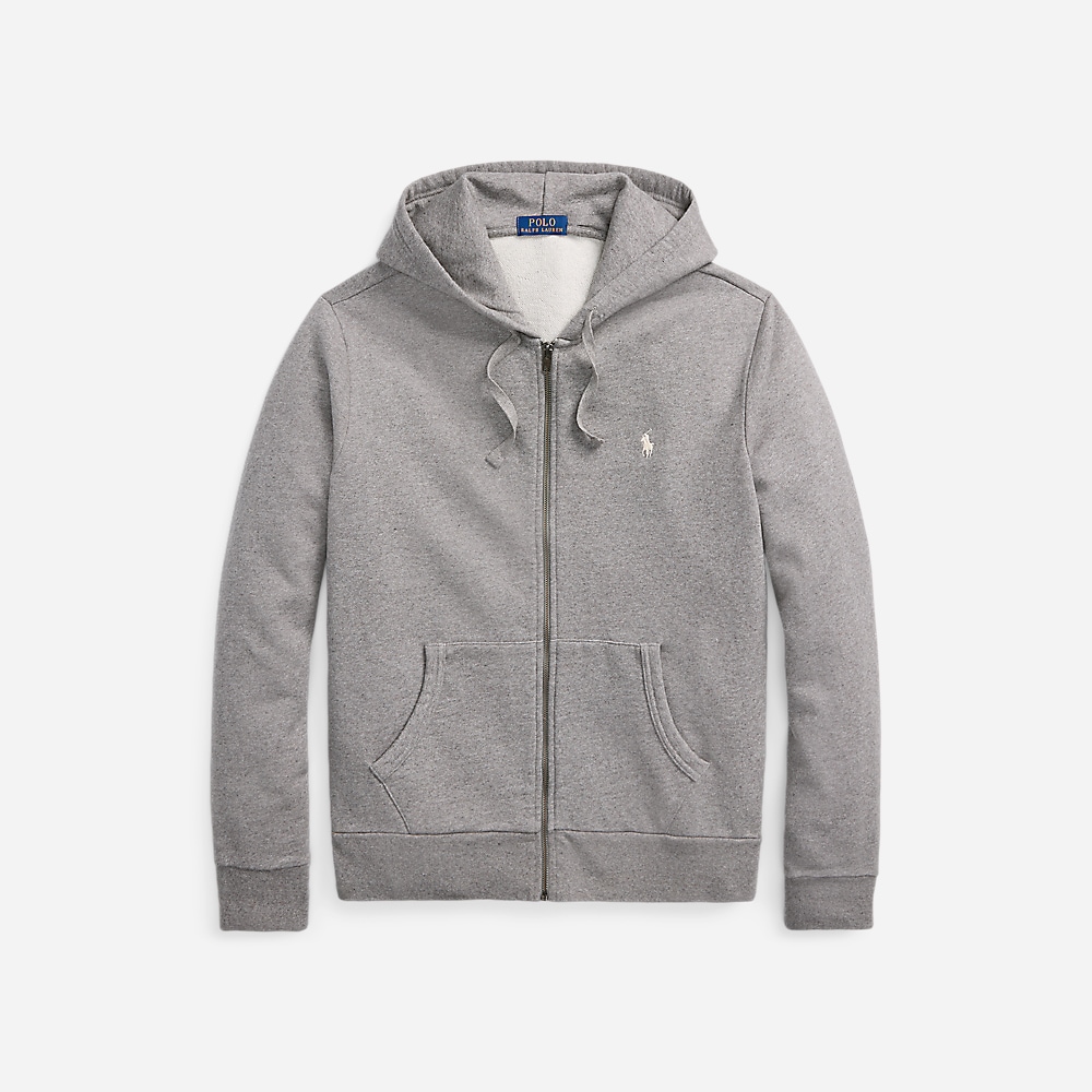 Loopback Terry Full-Zip Hoodie - Dark Vintage Heather