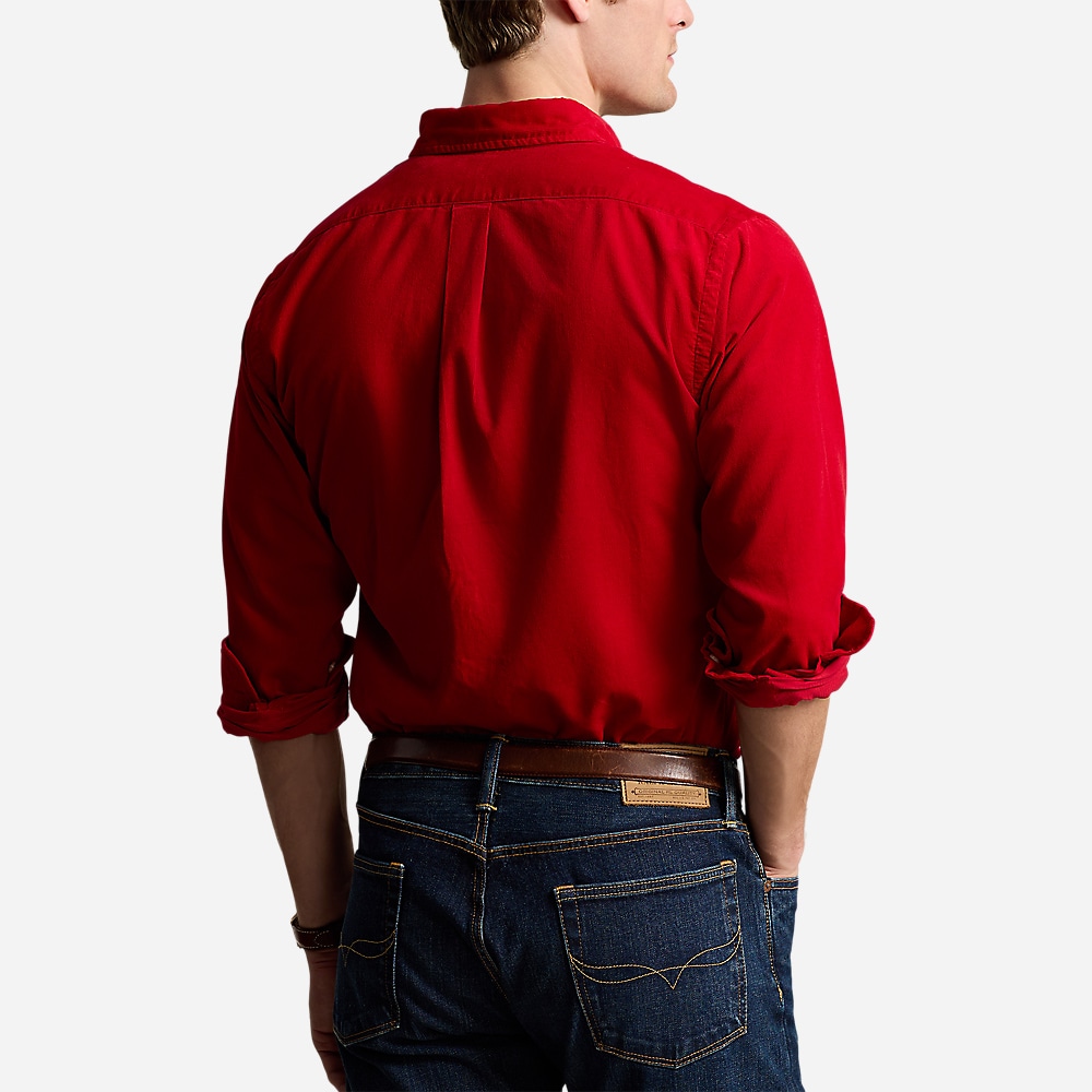 Custom Fit Corduroy Shirt - Martin Red