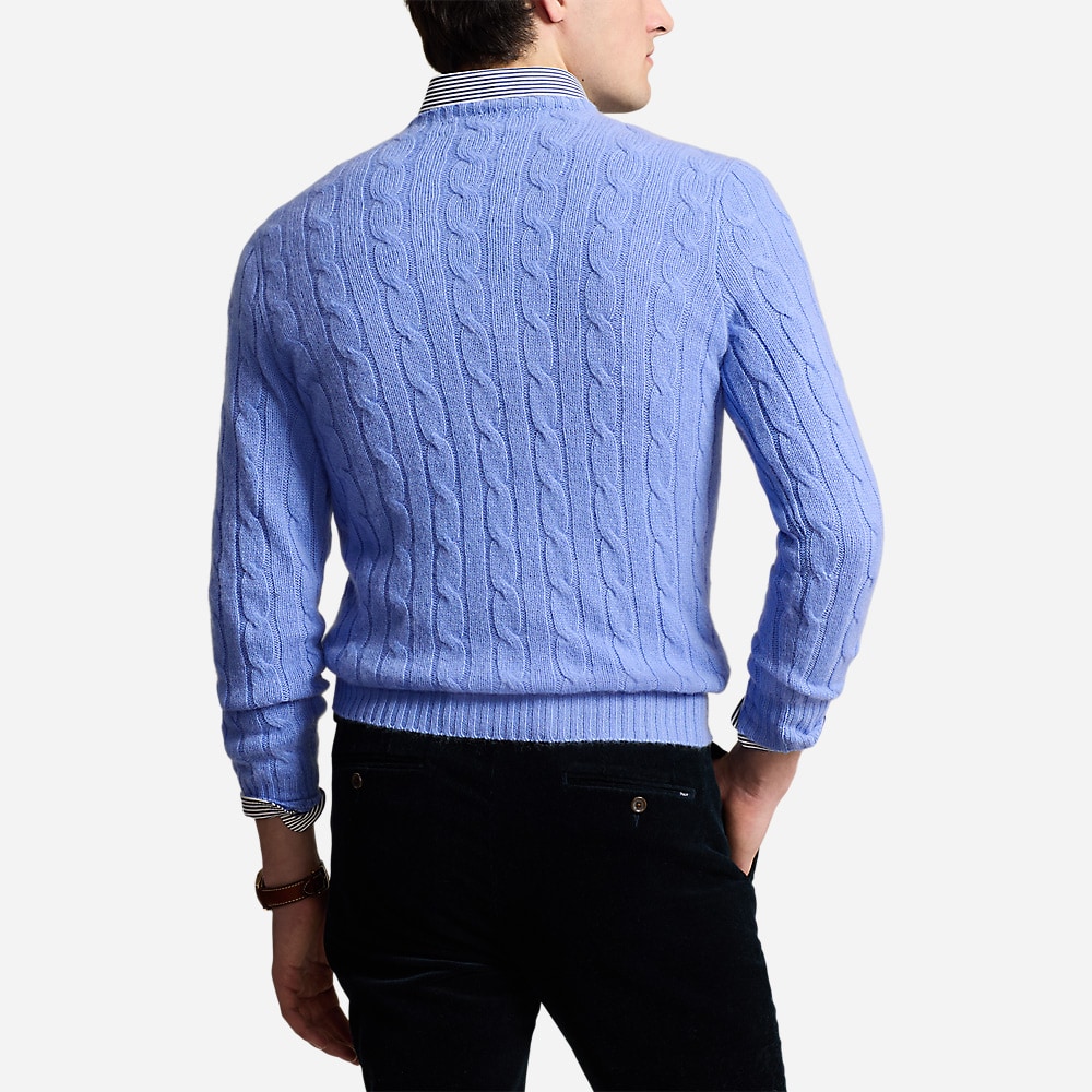 The Iconic Cable-Knit Cashmere Sweater - New Litchfield Blue