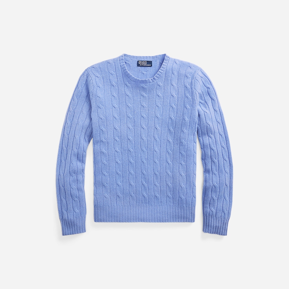 The Iconic Cable-Knit Cashmere Sweater - New Litchfield Blue