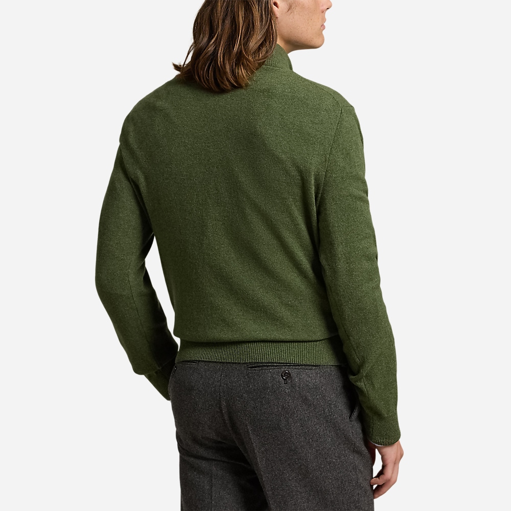 Wool Quarter-Zip Sweater - Classic Olive Heather