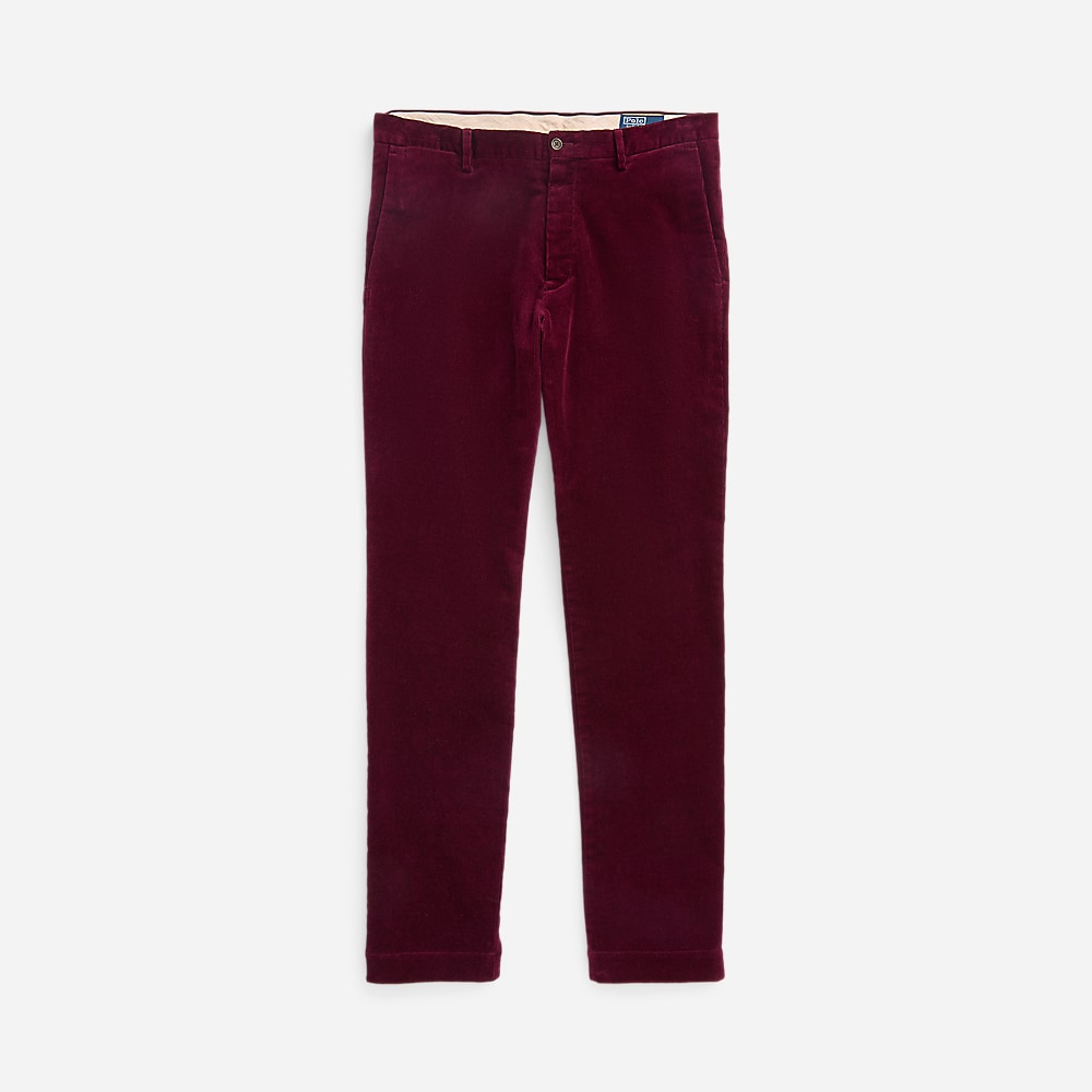 Stretch Slim Fit Corduroy Pant - Ruby X