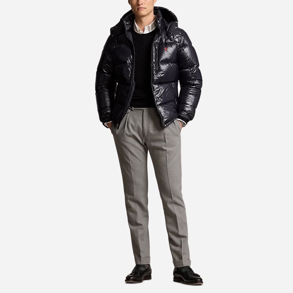 The Gorham Glossed Down Jacket - Polo Black Glossy