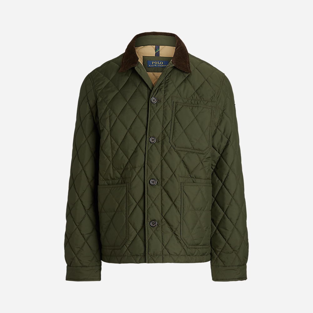 The Beaton Quilted Utility Jacket - Company Olive