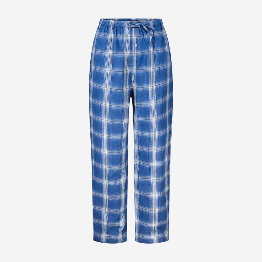 Plaid Cotton Pyjama Pant - Blue Multi Check