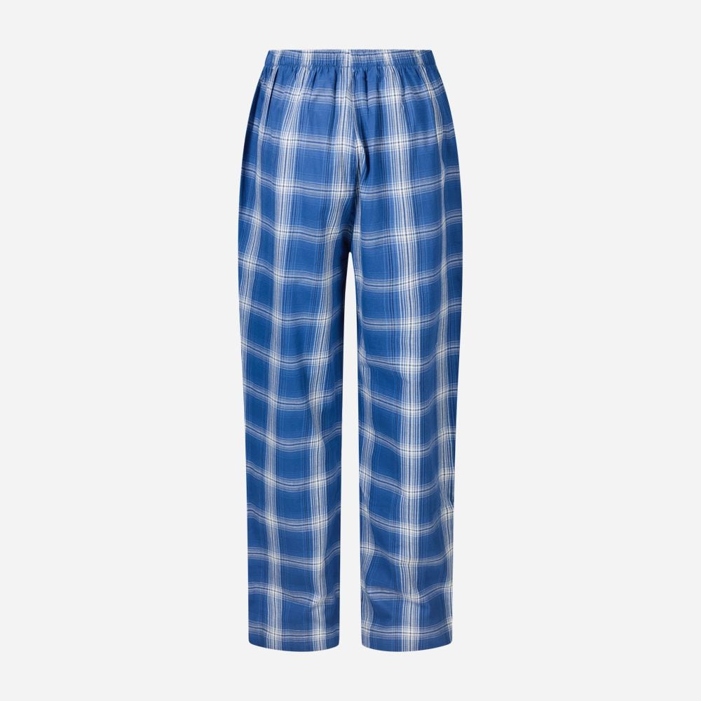 Plaid Cotton Pyjama Pant - Blue Multi Check