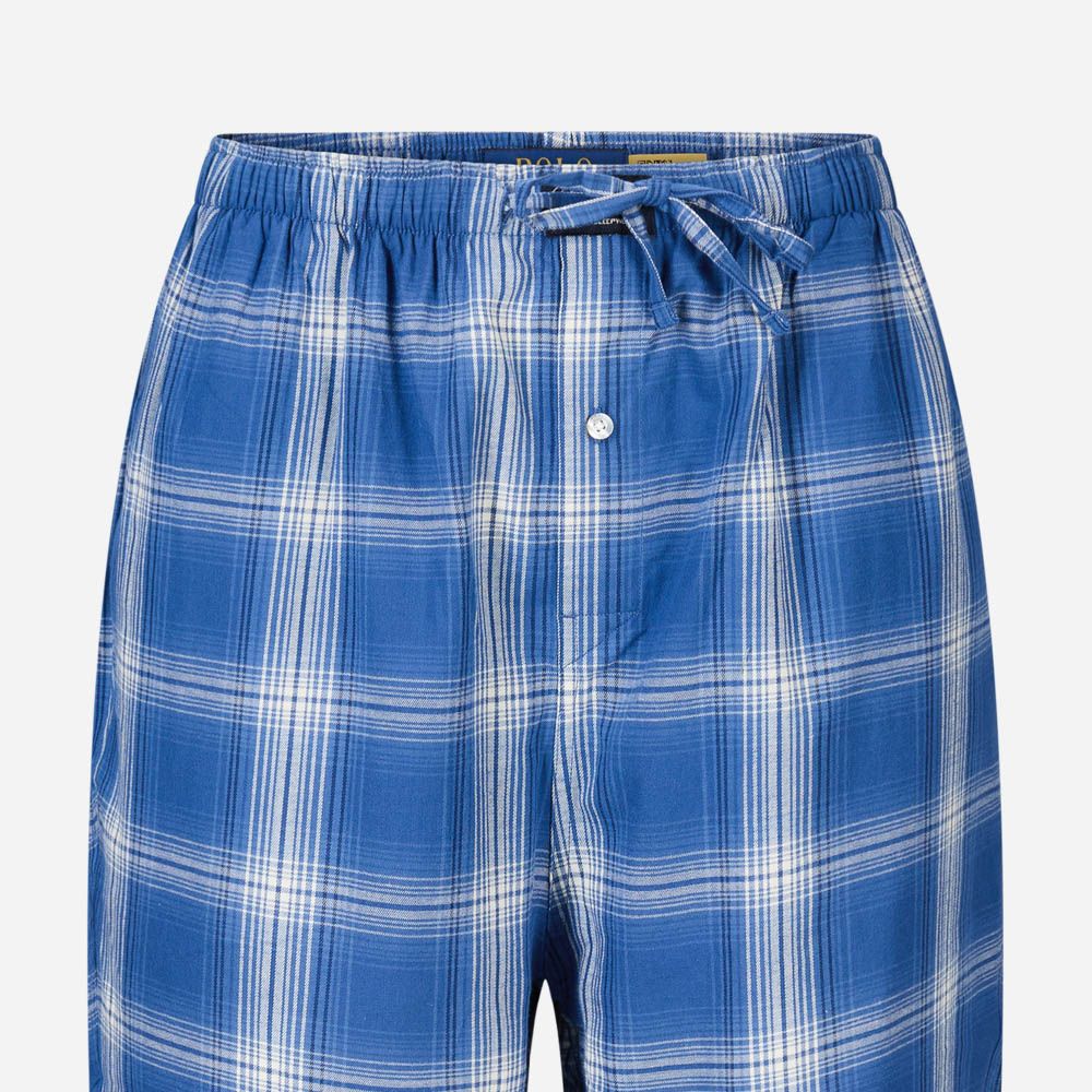 Plaid Cotton Pyjama Pant - Blue Multi Check