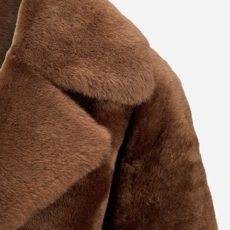 Long Shearling Jacket - Laramer Whiskey