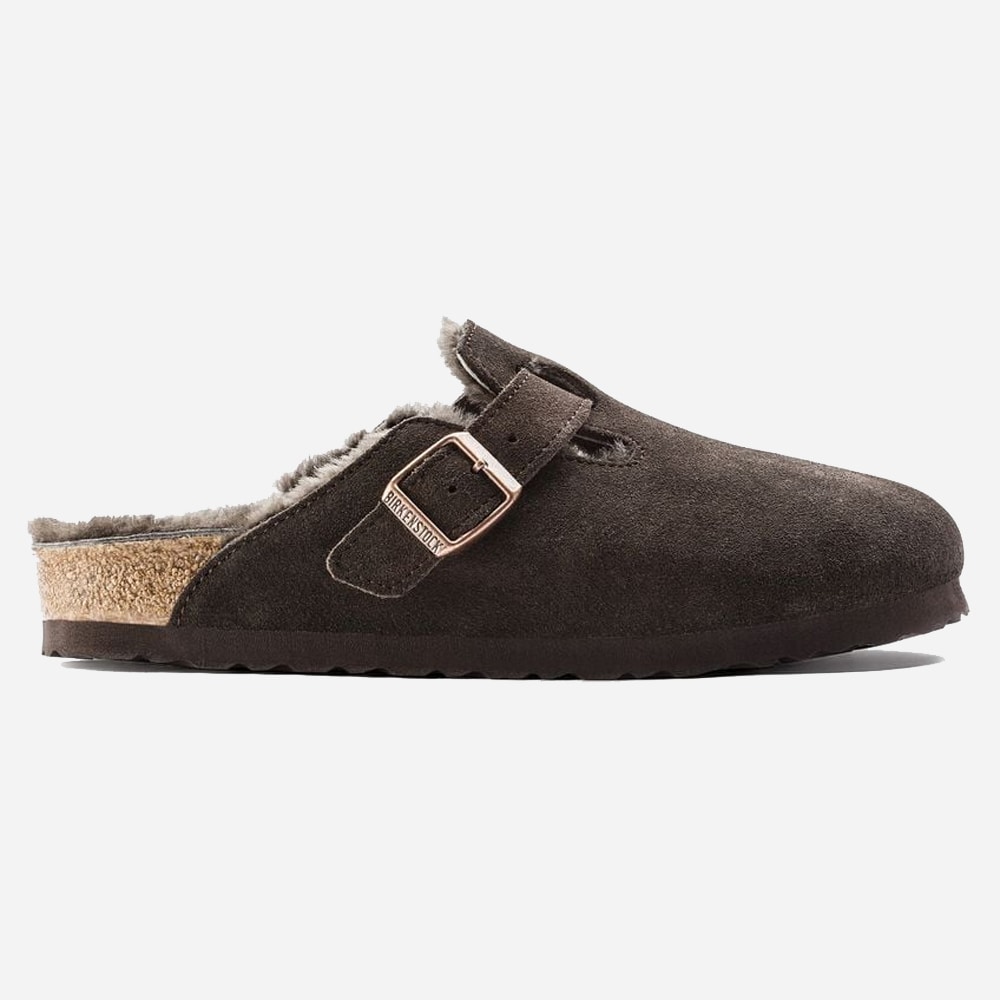 Boston Shearling Suede Leather/Fur - Mocha