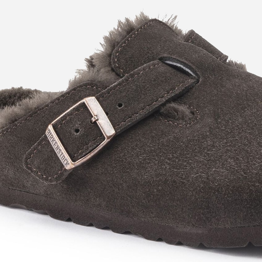 Boston Shearling Suede Leather/Fur - Mocha