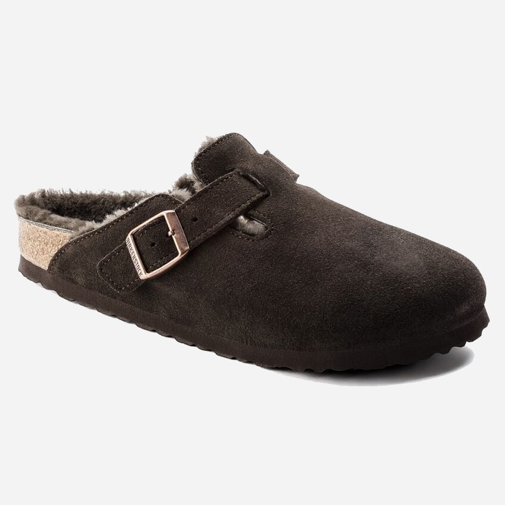 Boston Shearling Suede Leather/Fur - Mocha