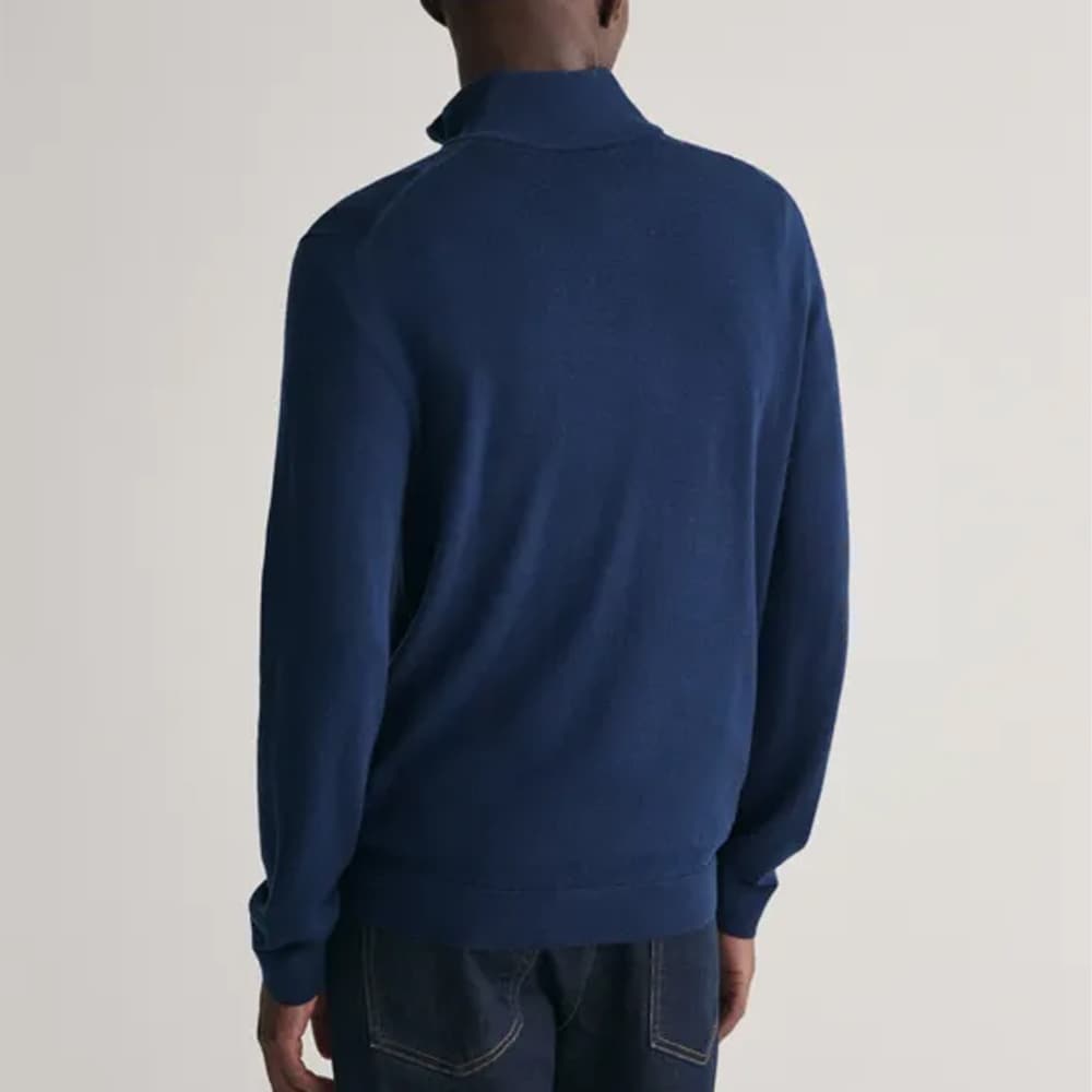 Merino Wool Half Zip - Navy